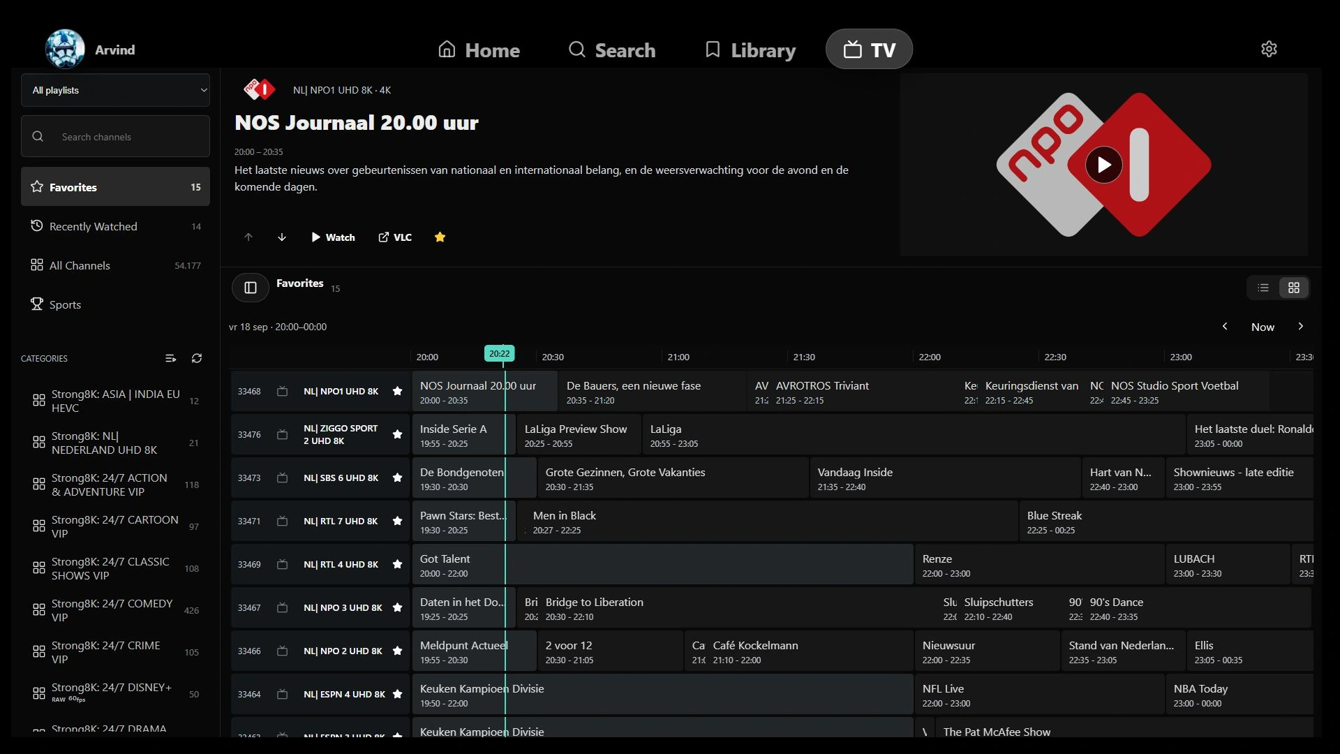 ARVIO 2.0 · Web · Live TV